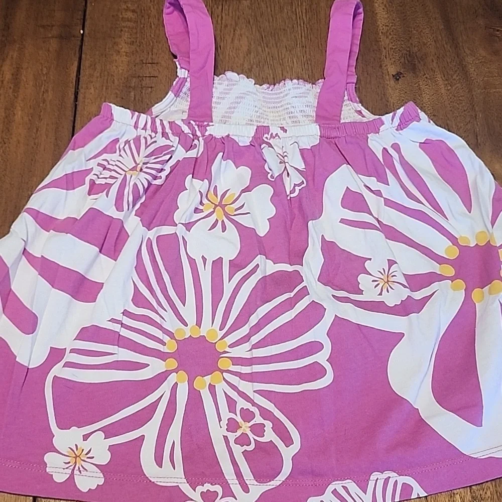CARTER'S DRESSY PINK FLORAL TOP SZ 7A